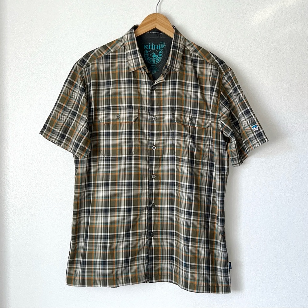 Kuhl Short Sleeve Button Shirt Plaid NWOT